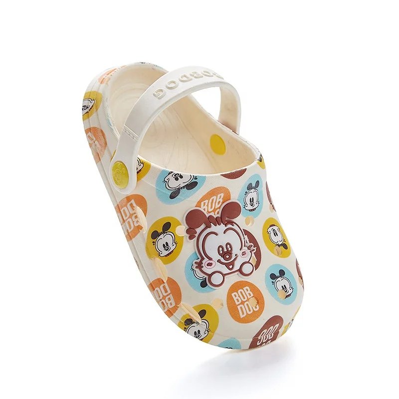 

New Children's Cartoon Baby Soft Bottom Hole Flat little girs Kid Shoes Crocse Crocks Terlik Sandals, Picture