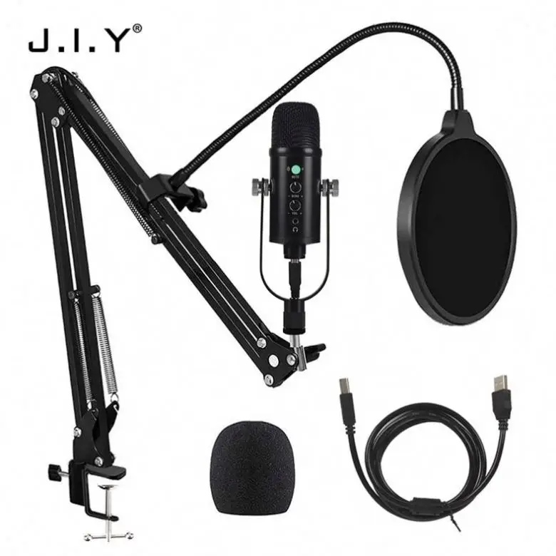 

J.I.Y BM-86 Hot Selling Mini Microphone tube Condenser Studio With Low Price, Black