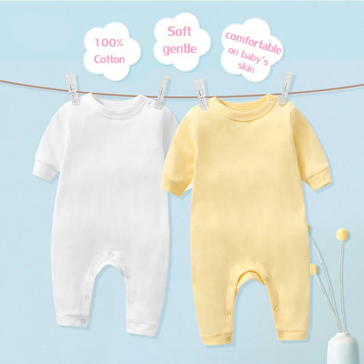 

100% Cotton romper baby newborn baby winter romper pajamas baby, Customized color
