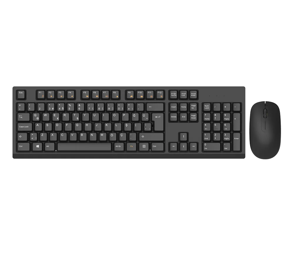 

KB2510 Standard black Wired OEM Factory Sell USB Business Keyboard and 3D Optical Mouse Combo, Ful black injection