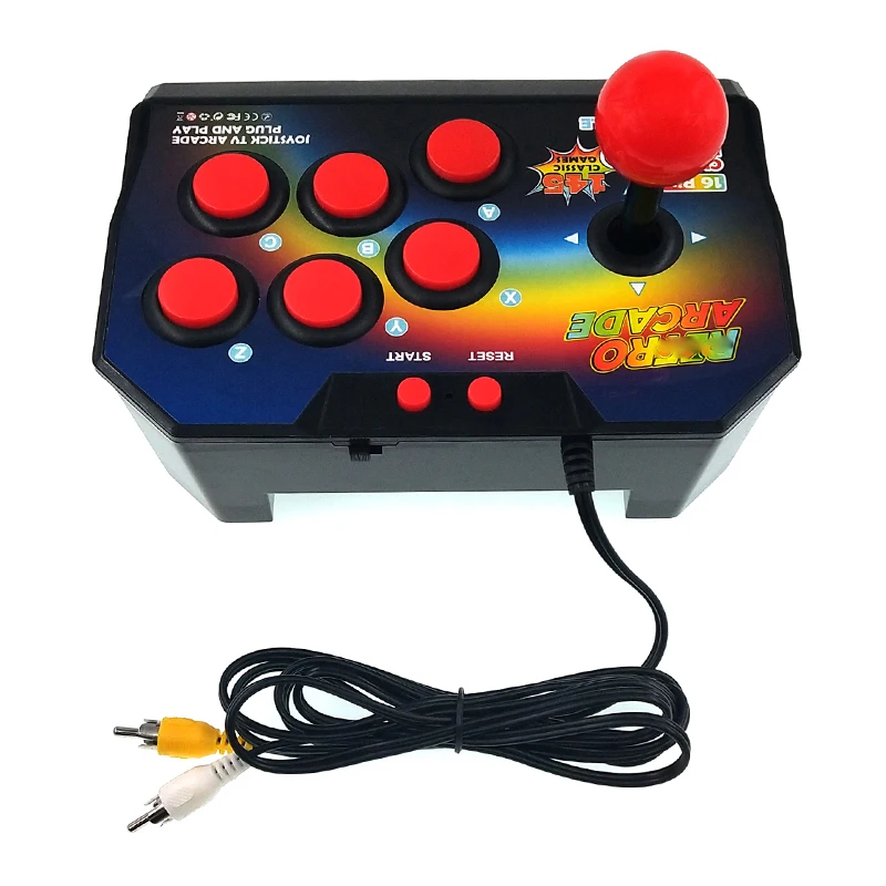 

Hot Sale Item 16 Bits Classic Mini Built-in 145 Arcade Games Machine Fashion TV Retro Video Game Console for Leisure Relaxing, Black