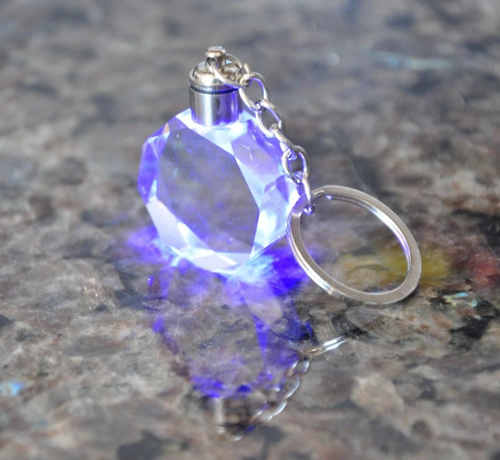 Led Glass Crystal Keychain Blank Mhys0465 Buy Crystal Keychain Blank