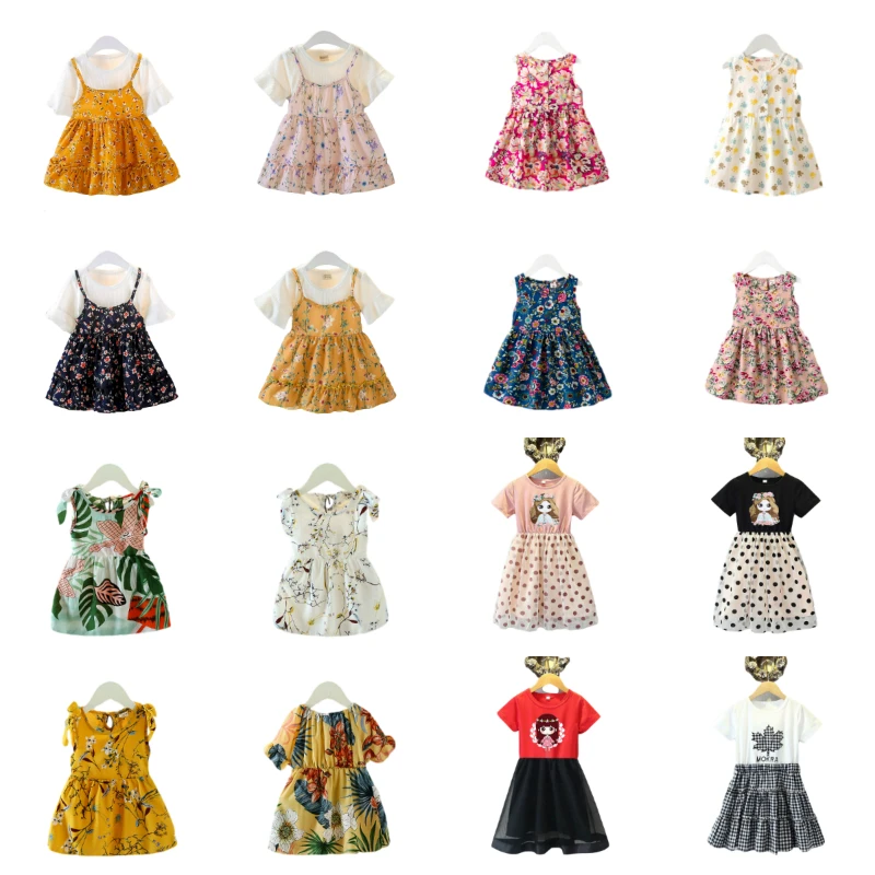 

cotton dress Wholesale new style spring dress for children kids clothing girls dresses girls' clothing sets Cheap