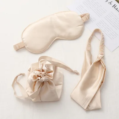 

Colorful Sleeping Breathe Imitate Silk Eye Mask Set With Blindfold Bag