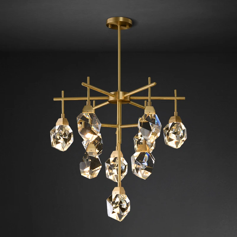 New nordic gold wedding decorative luxury sputnik pendant lighting led modern crystal chandelier