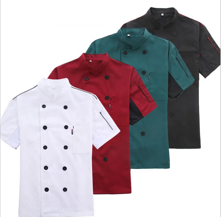 

cook chef uniform hotel restaurant women chef jacket classical design short sleeve chef coat clothing unisex, Customized