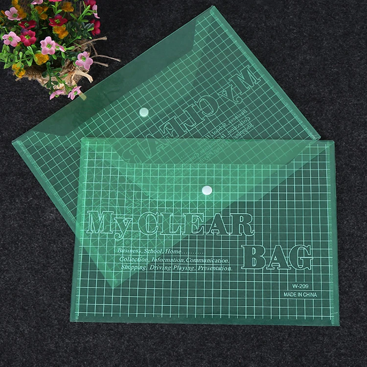 
Clear color transparent A4 plastic file bag 