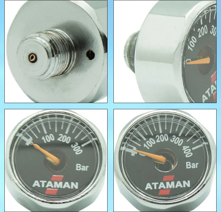300bar 400bar Micro Mini Pressure Gauge 1/8bspp Thread 25mm For