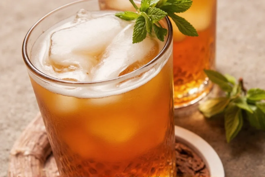 Fresh ginger root and homemade ginger tea preparation