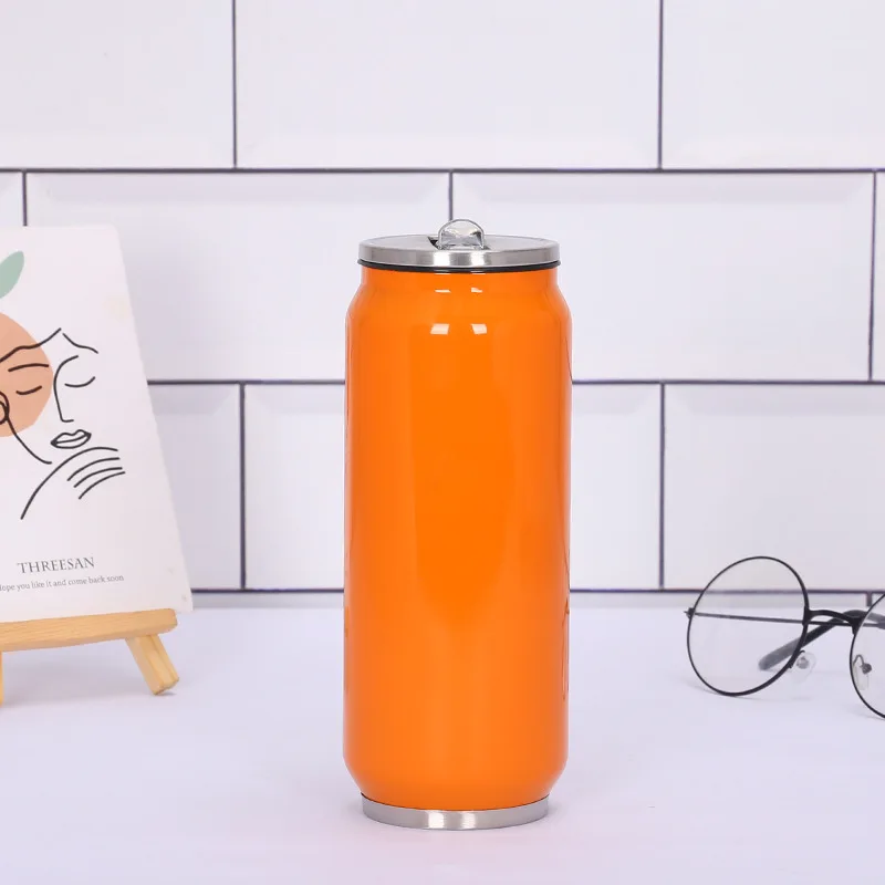 

2020 Popular Customized Cola Can Shape Cup Insulated Water Bottle Double Wall Vacuum Flask Coffee Mug, Black/white/pink/green