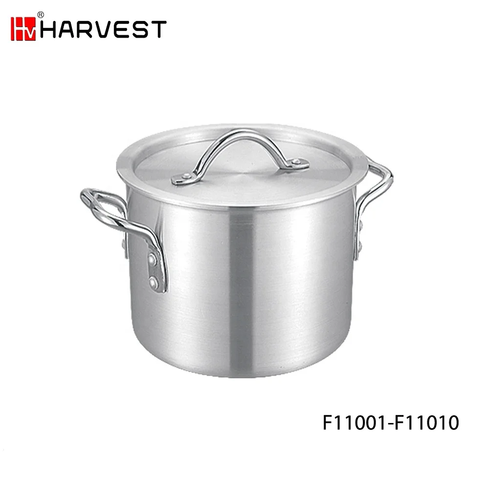 Professional grade Aluminum Stock Pots Heavy duty commercial thick w/ Cover Lid 