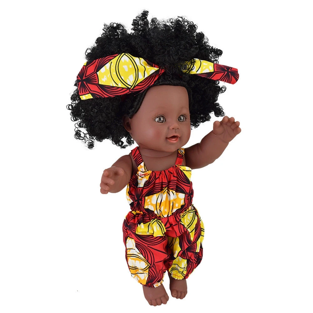 
12 inch Toy Baby Black Dolls lifelike african american doll for kids, newest children, Kids Holiday and Birthday gift 