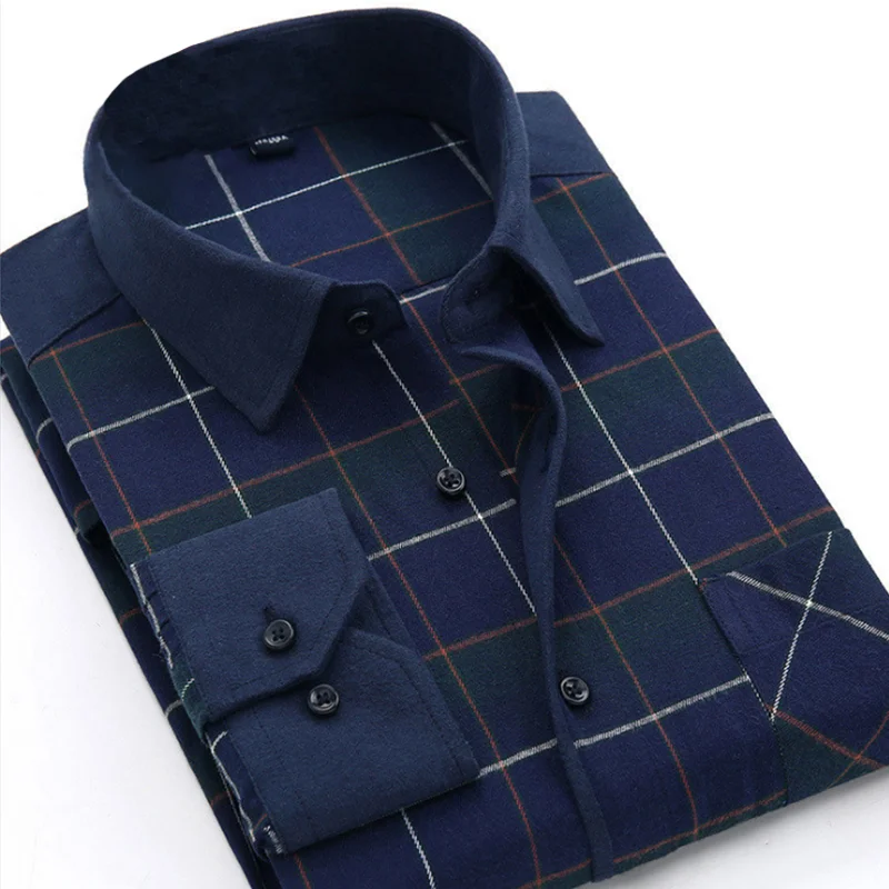 

Wholesale Breathable Vintage Custom Long Sleeve Men Flannel Plaid Shirt for Men