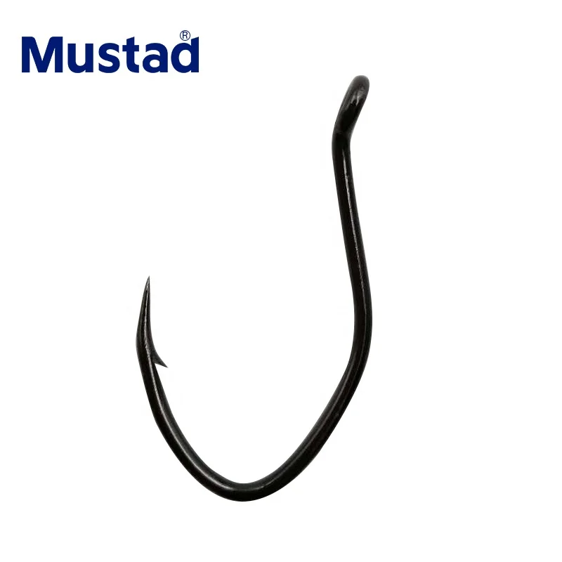 

Mustad 421TTP-TX High Carbon Steel Strong Barbed Fishing Hooks S Sea Carp Anzol De Pesca, Black nickel