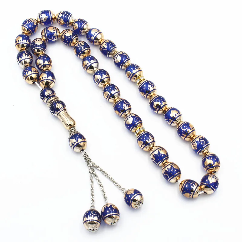 

New Design 12mm * 14mm Oval Tasbih Prayer Beads 33 Rosary Misbaha Muslim Tesbih