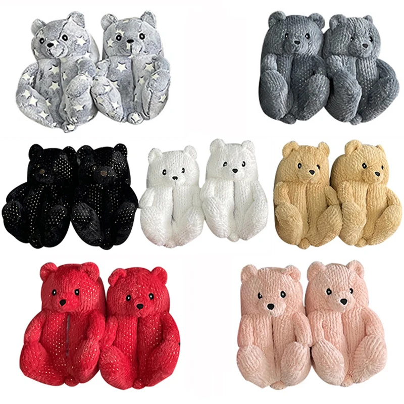

Cute House Shoes Leisure Comfortable Thicken Cotton Warm Women Teddy Slippers
