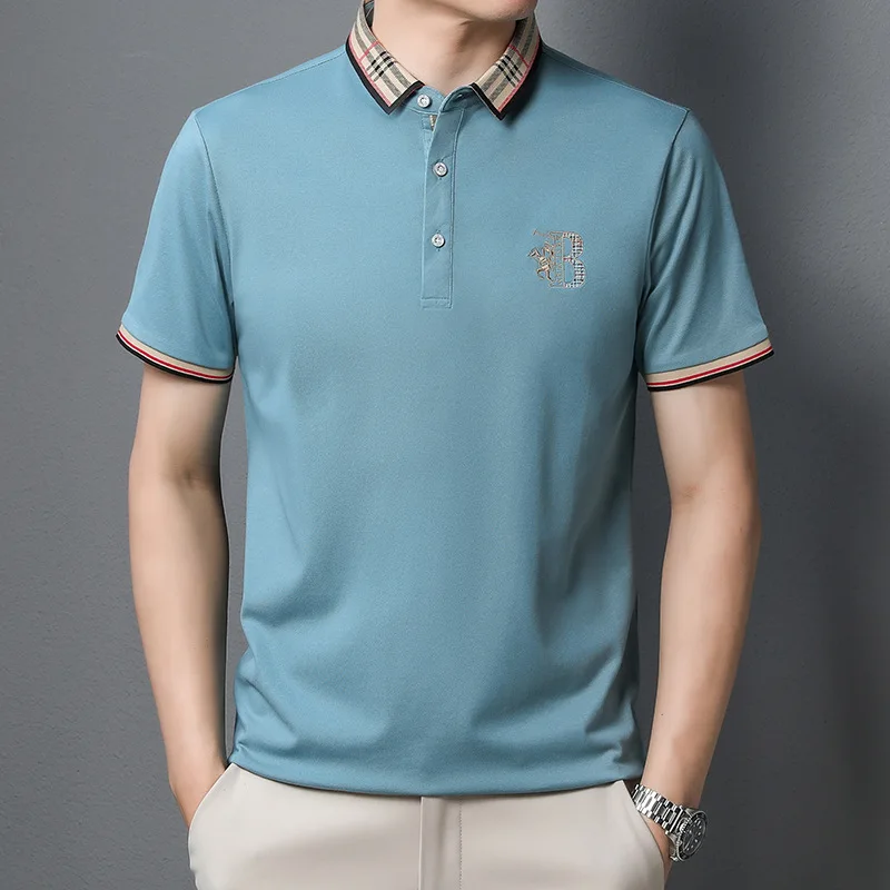 

2023 New Summer Custom Logo Golf Men's Polo Shirt 50% Cotton 50% Polyester Men Polo T Shirt With Logo T Shirt