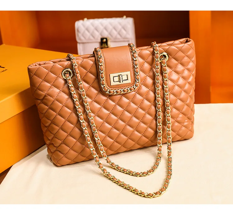 

Fashionable ladies handbag designer purse PU leather handbag large shopping bag