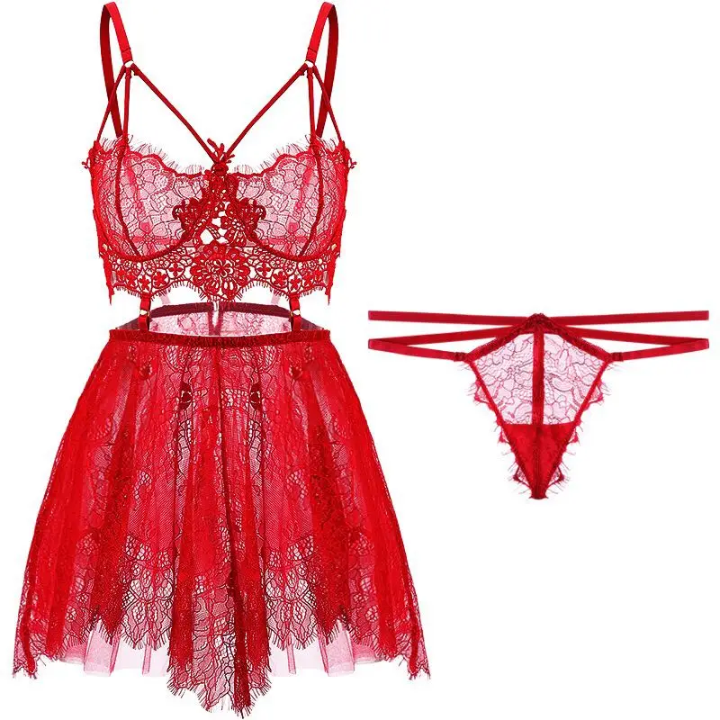 

Sexy Ladies Lingerie Wholesale Lace Cotton Nightwear for Women Hot Sexy Nightdress Photo Nylon / Cotton 1pc/opp Bag Standard T/T