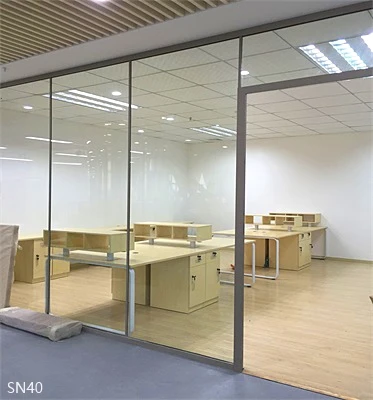 Acoustic Glass Partition Interior Wood Partition Wall And Wood Door For ...