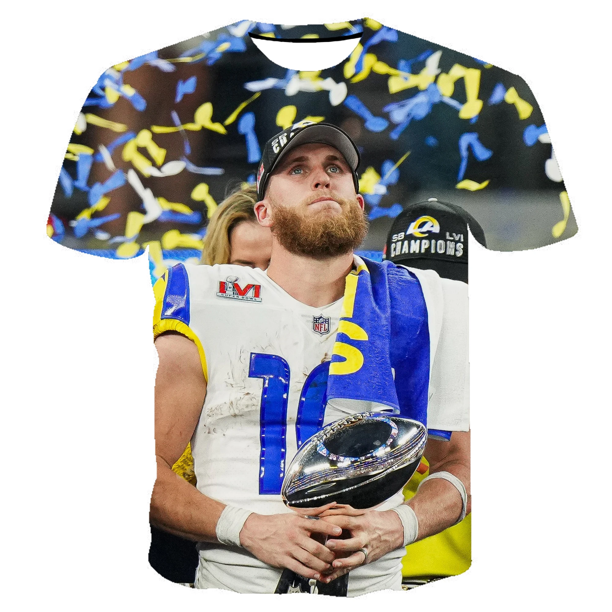 

Men's Fanatics Branded Cooper Kupp Black Los Angeles Rams Super Bowl LVI Champions MVP T-Shirt, Multi