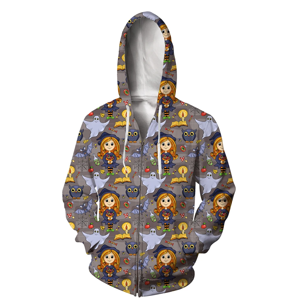 

Yoycol Drop Shipping Custom All Over Print Mens full zip custom oversized Blank Full Face Zip Hoodie, Customized color