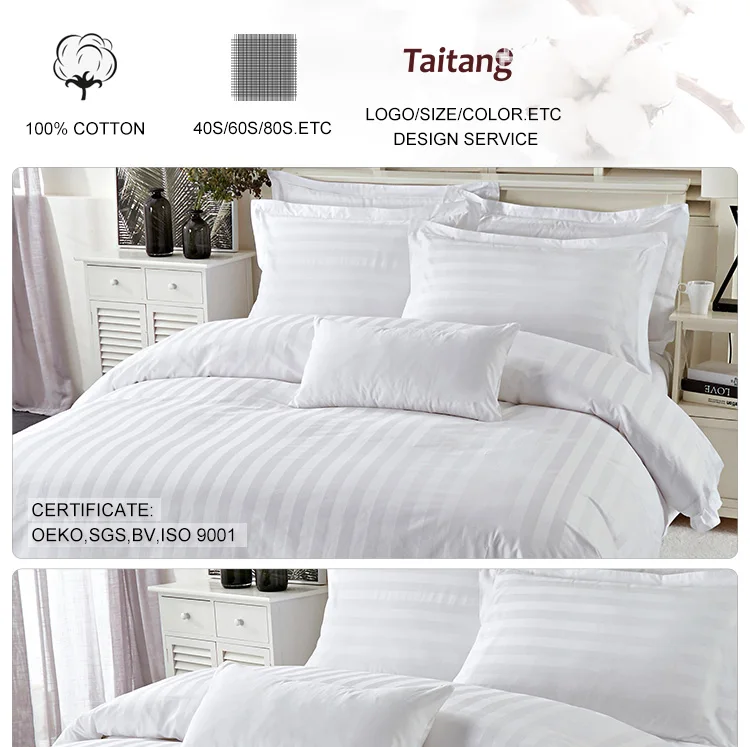 Taitang Hotel Linen 1 Bed Sheet 1 Quilt Cover 2 Pillow Cases 300