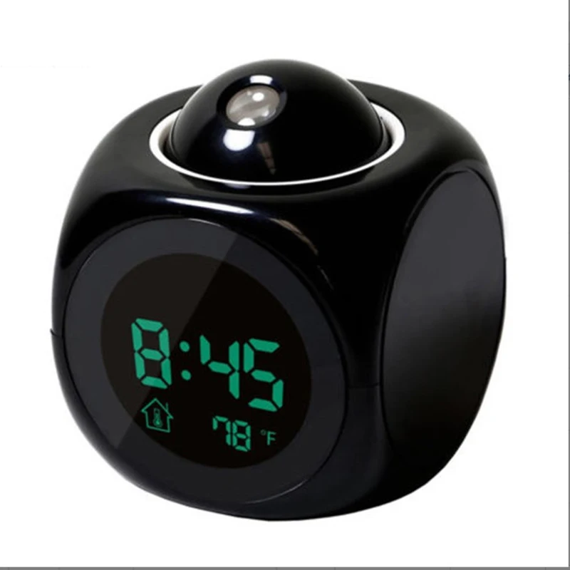 

Digital LCD Talking Voice Prompt Projection Alarm Clock Thermometer Snooze Function Projection Alarm Clock