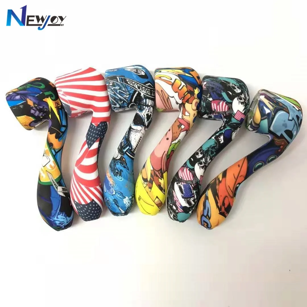 

Newjoy CR25 Smoke Pipas Para Fumar Smoking Accessories Pipes De Weed 4.72 Inches Silicone Smoking Pipes, Mixed designs colors