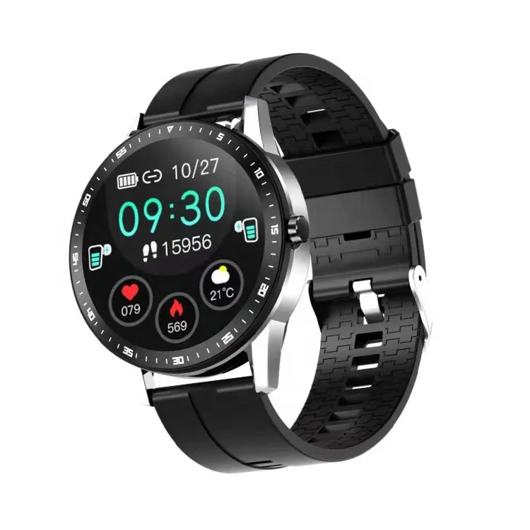 

Heart Rate Monitor Sport Smartwatch Silicone Strap Smartwatch 2 In 1 Earphone