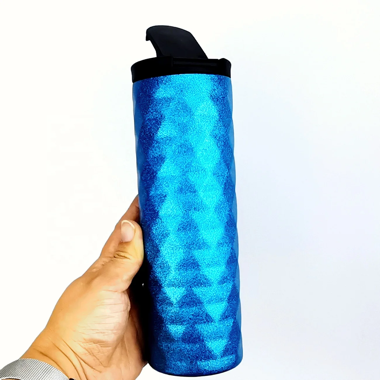 

Straight drink factory directly supply OEM middle mouth double walled vacuum insulated stainless steel water bottle with cover, Customized colors acceptable