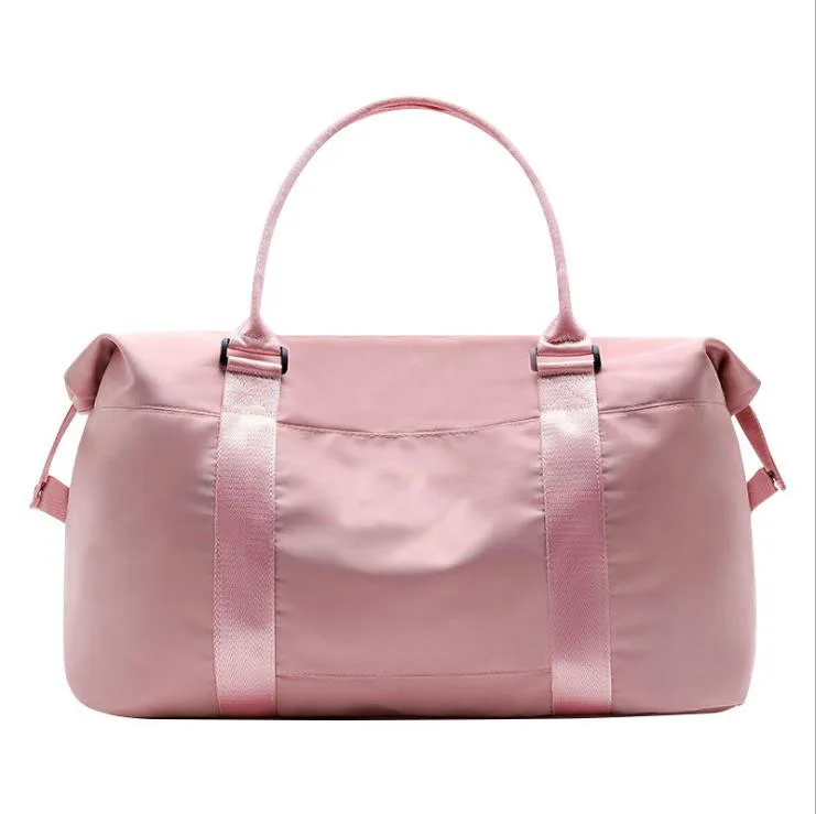 

Travel Bag with Trolley Sleeve Black Pink Unisex Customized Logo