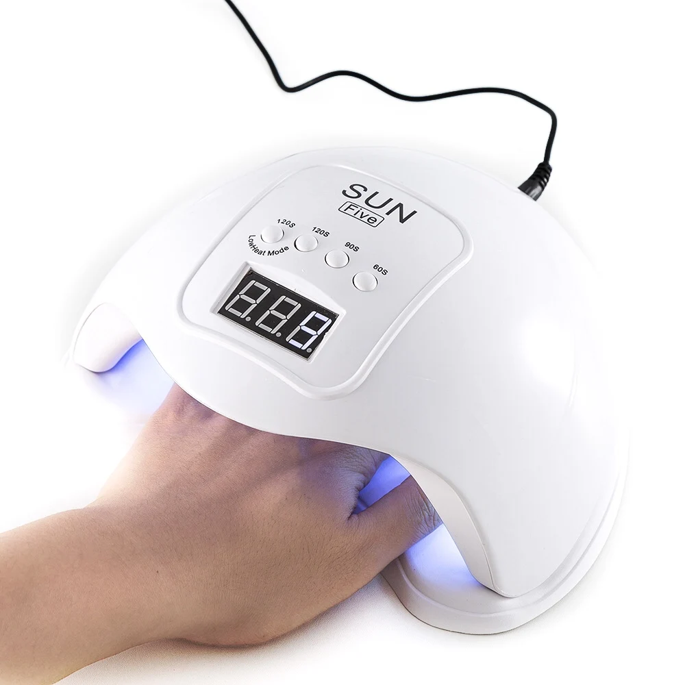 

Jinyi Promotional Customized Portable Quick-drying 48w Sun Five Uv Curing Lamp Led Lamp Nail Dryer, Pink/white