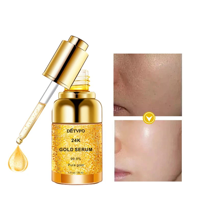 

Private label 24k gold facial serum brightening anti wrinkle organic whitening anti aging oil face serum