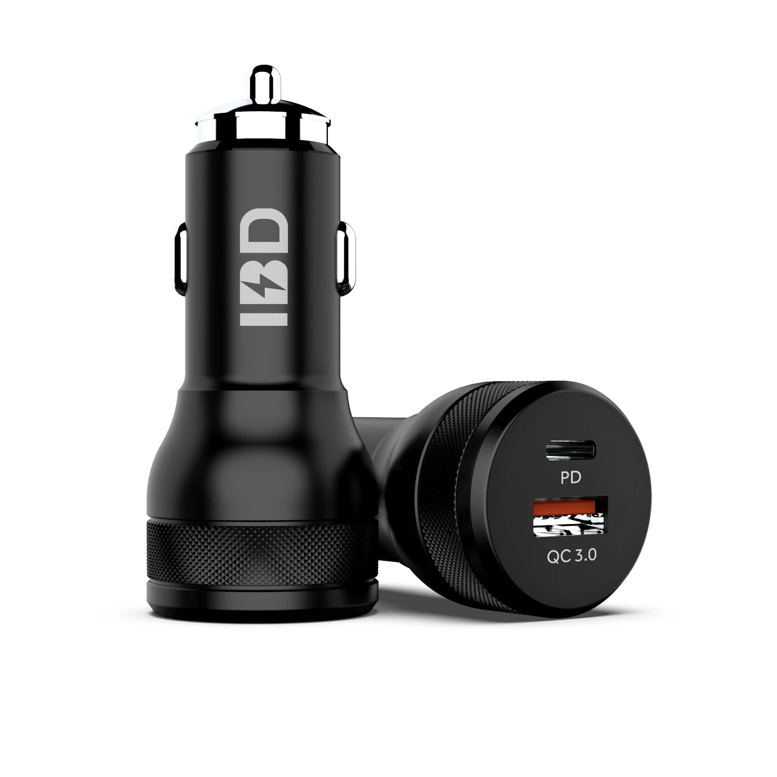 

2021 Unique Design 63W QC3.0&PD 2Port Car Charger Usb Car Charger Pd Fast Car Phone Charger Adapter, Black