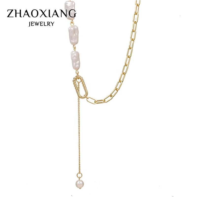 

Irregular Shape Pearl Fresh Water Design Stainless Steel Women Girfriend Charms Jewelry Fashion Accessories