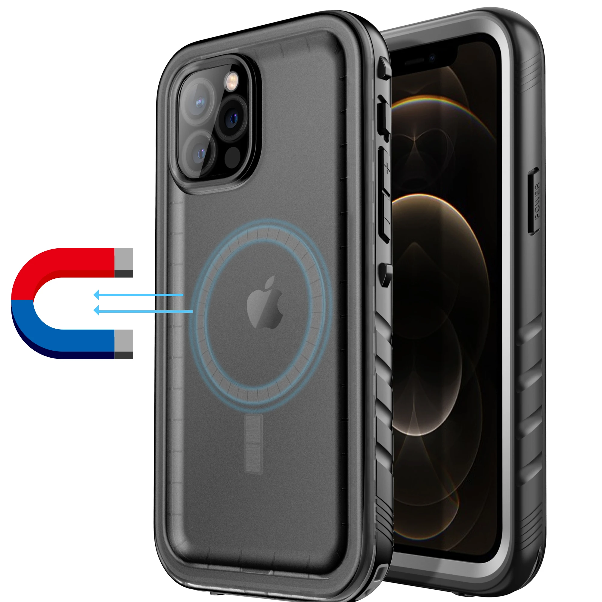 

Waterproof case for iPhone 12 Pro Max 6.7 inch Compatible with Magsafe, Underwater fully sealed case for iPhone 12 Pro Max