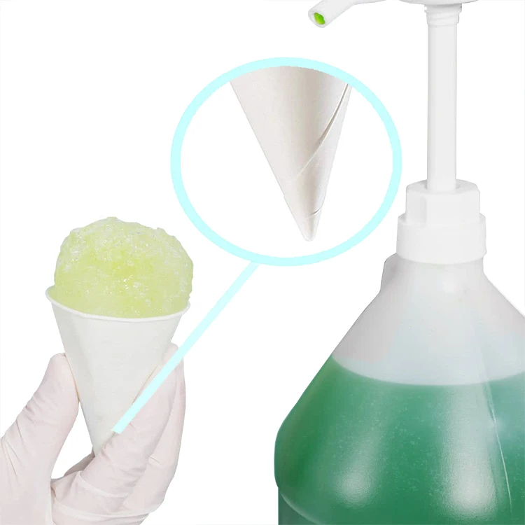 4.5 Oz Food Grade Biodegradable Custom Drinking Cone Cup Disposable Ice