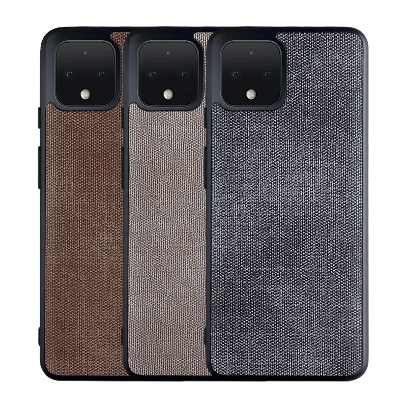 

Rough canvas Fabric & Hard PC & Soft TPU case for Google Pixel 4 XL 4A