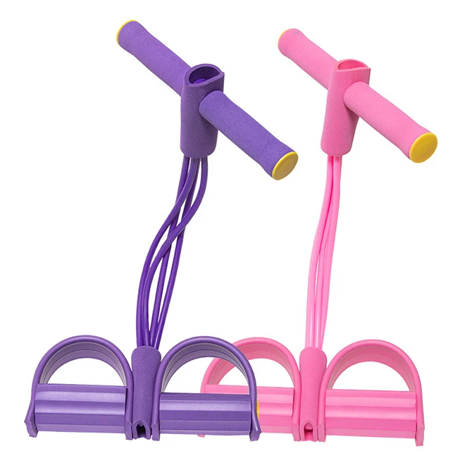 

Pedal Resistance Band Set Four Stretcher Pedal Rally Sit Up Aids Foot Abdomen Trainer, Customized color