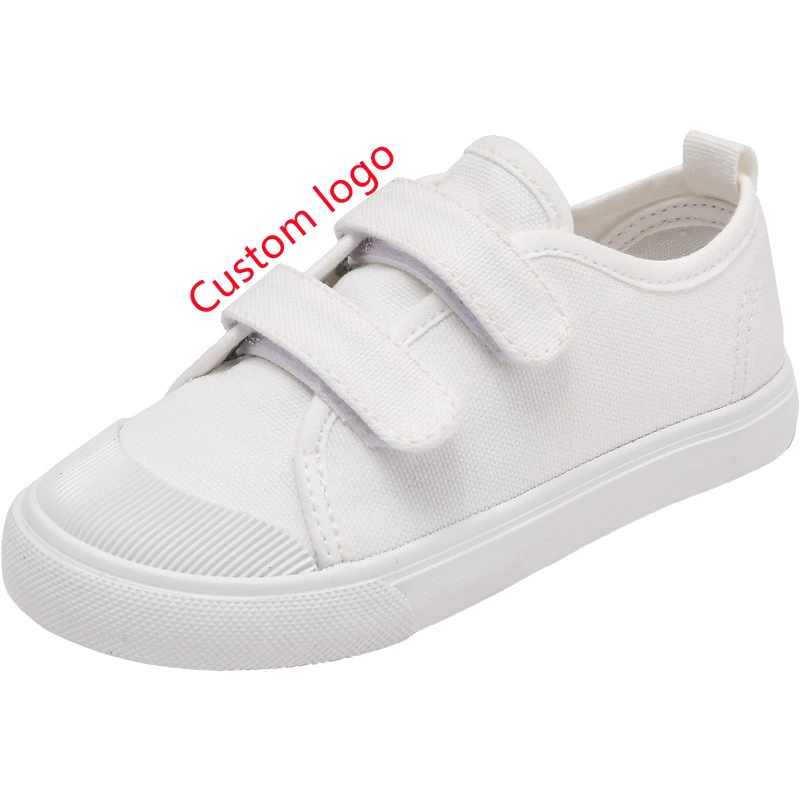 

Children's White School Group Shoes Can Write Personal Names Class Low-Cut Canvas Breathable Skateboard Shoes Kids Canvas Shoes