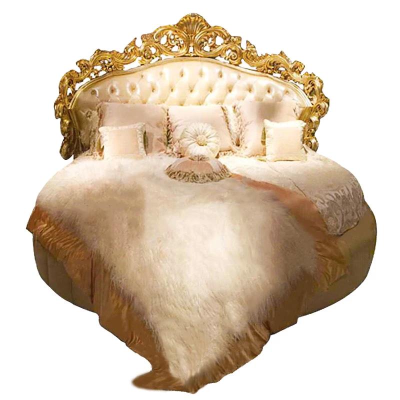 Royal Luxury Carved Round Bed New Classic Bedroom Furniture For Home