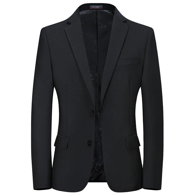 

2020 High Quality Single Breasted Man Blazer Suits Plaid Black Slim For Business Man Suit