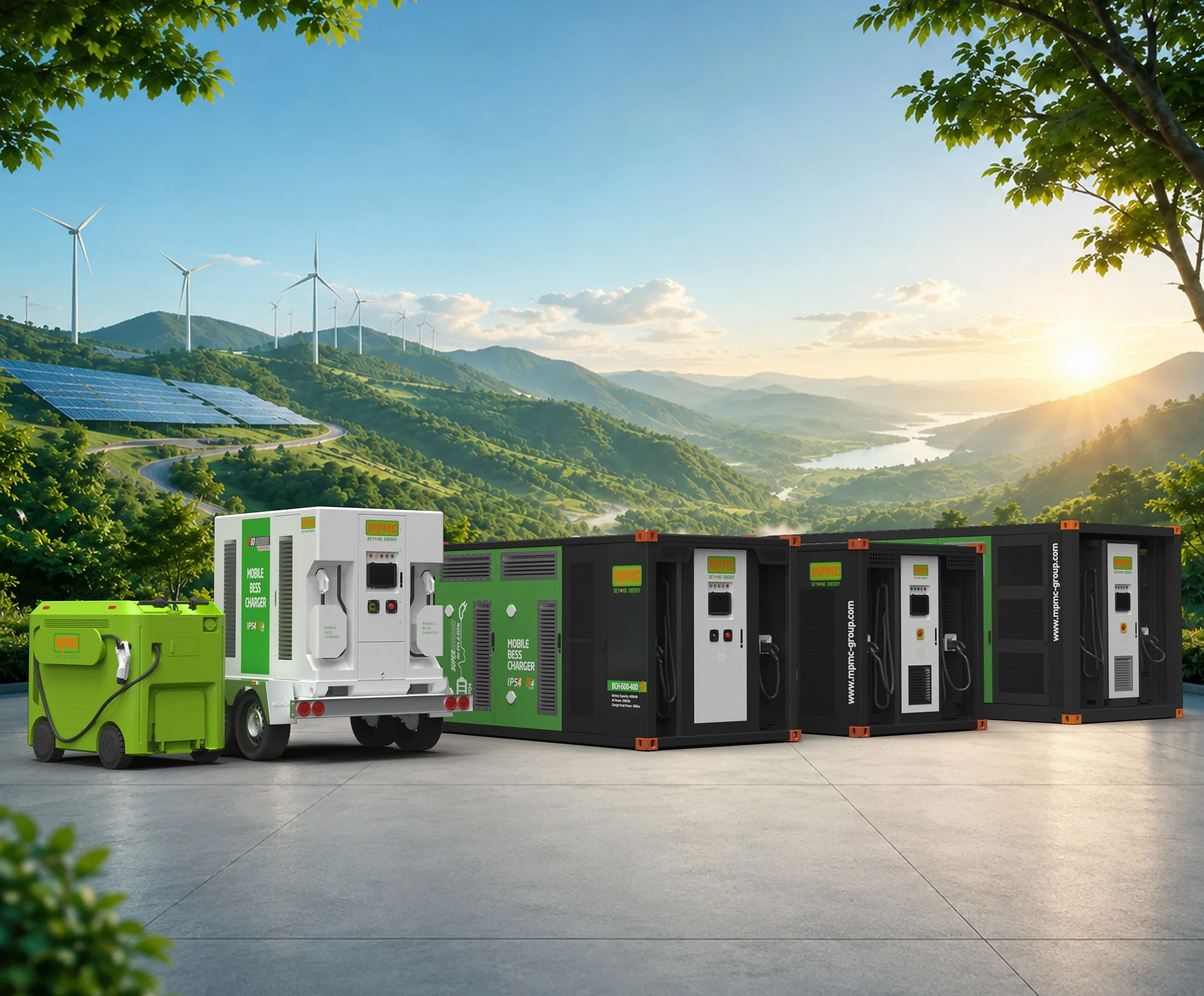 MPMC BCH mobile battery energy storage charger family for heavy electric vehicles