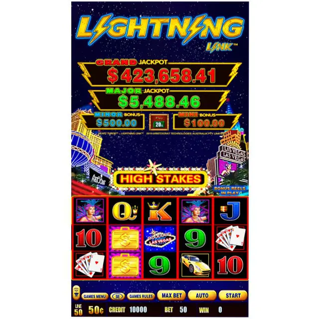 

Lightninglink/Lightening link High Stakes vertical slot game board/Lightening link slot machine/video games, Black