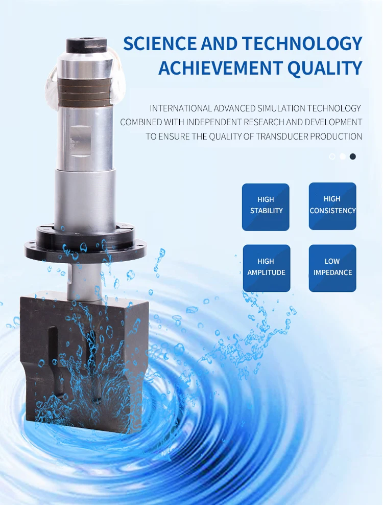20khz Ultrasonic Welding Transducer With Booster For Nonwoven Welding