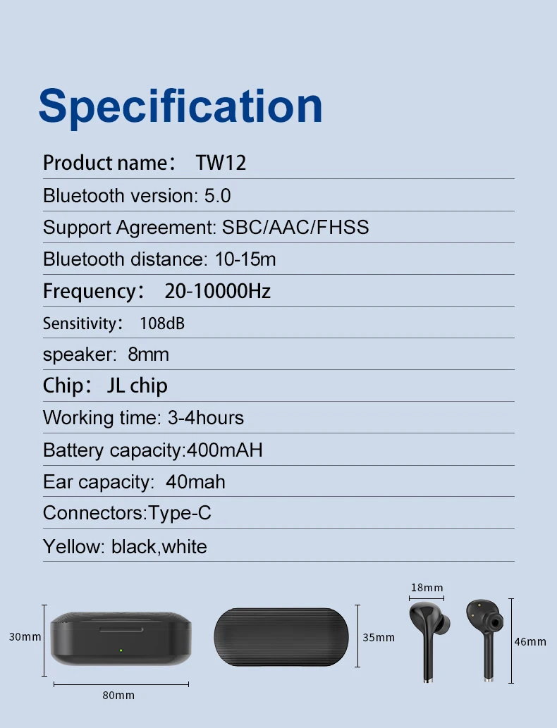 Sport True Wireless Earbuds TWS Wireless Earphones Bluetooth 5.0 Wireless Headphone - ANKUX.COM