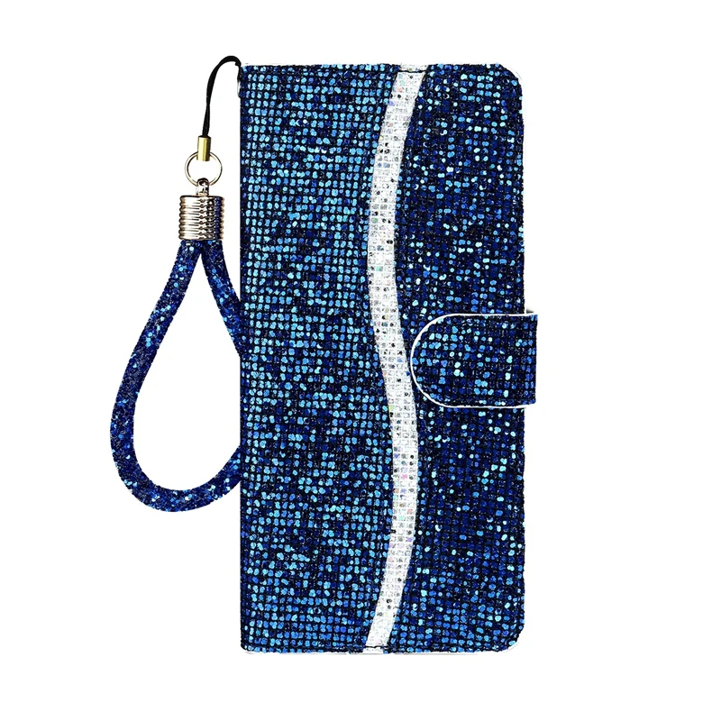 

Deluxe Bling Glitter Leather Wallet Case For Samsung Galaxy S21 Ultra A32 A42 A52 A72 5G Sparkle Sequin Card Holder Flip Cover, As picture