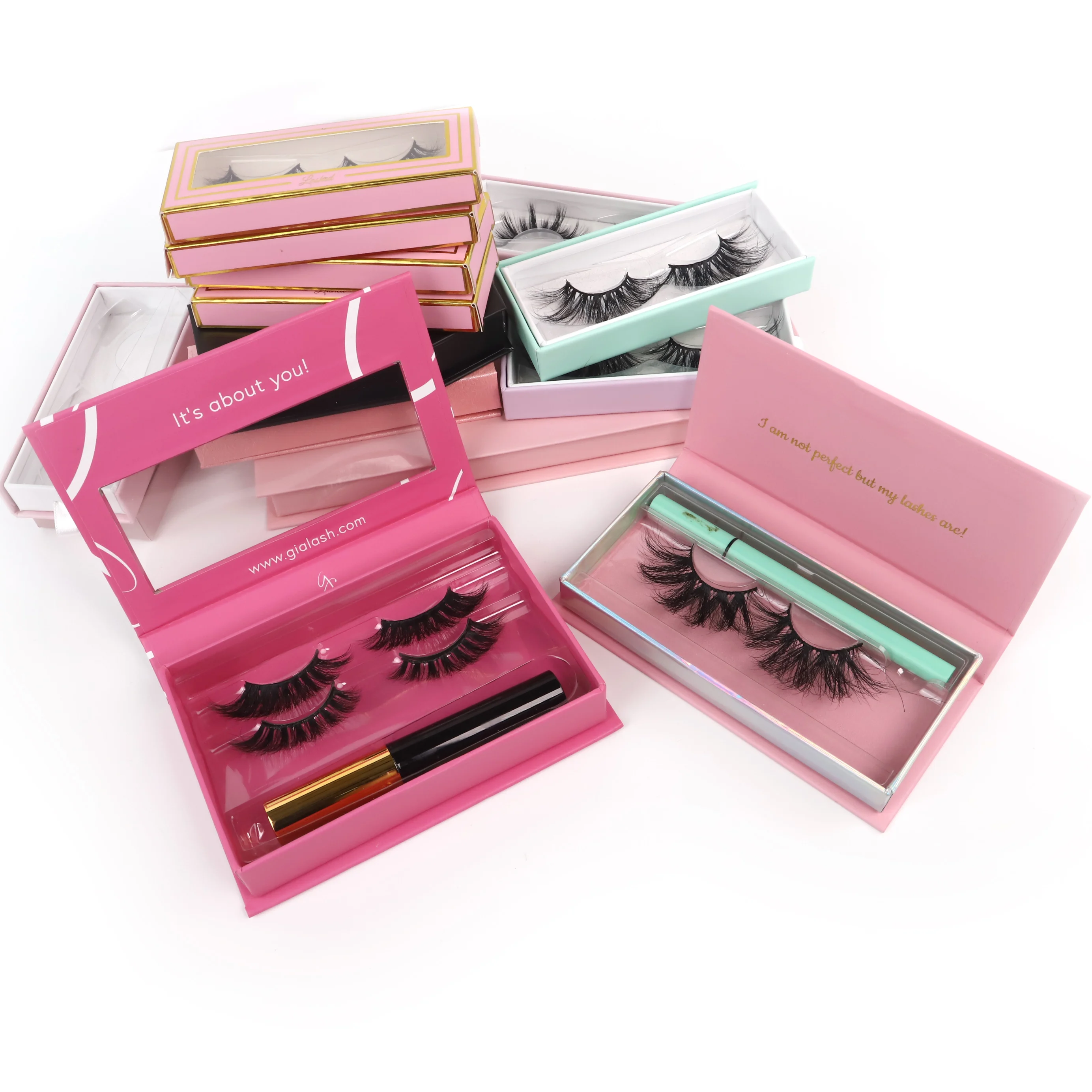 

Wholesale Siberian Mink Eyelashes 100% Real Private Label Natural Eyelashes
