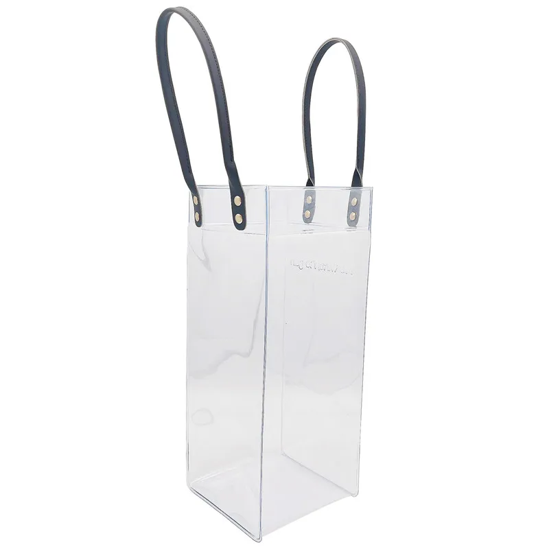 

Factory Discounted Drinks Bag Made from PVC Handling Portable Wine Travel Chilling Totes Bag